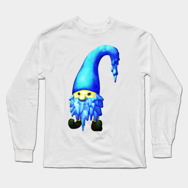 Icicle Gnome Drawing Long Sleeve T-Shirt by Shadowbyte91